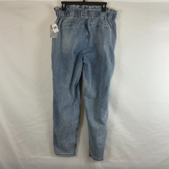 Disney Her Universe Jeans L Blue Paperbag Tie Waist Tapered Leg Minnie Mouse New - Picture 7 of 12